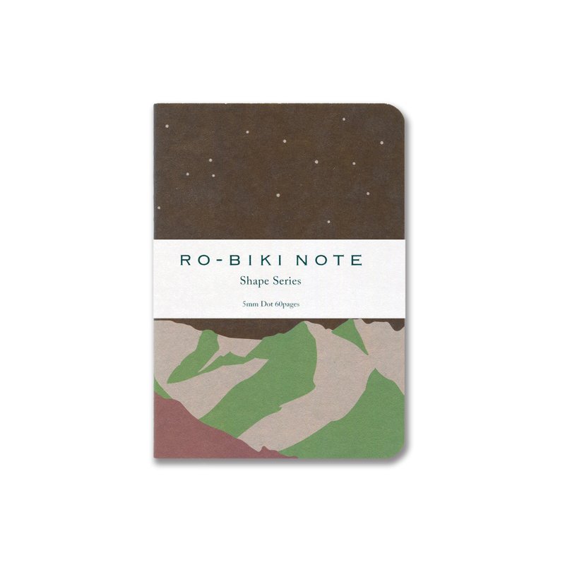 RO-BIKI NOTE SHAPE SERIES Mountain Night - 笔记本/手帐 - 纸 咖啡色