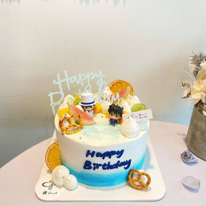 柯南主题蛋糕 公仔蛋糕 定制化蛋糕 题字蛋糕 生日蛋糕 铄甜点 - 蛋糕/甜点 - 新鲜食材 