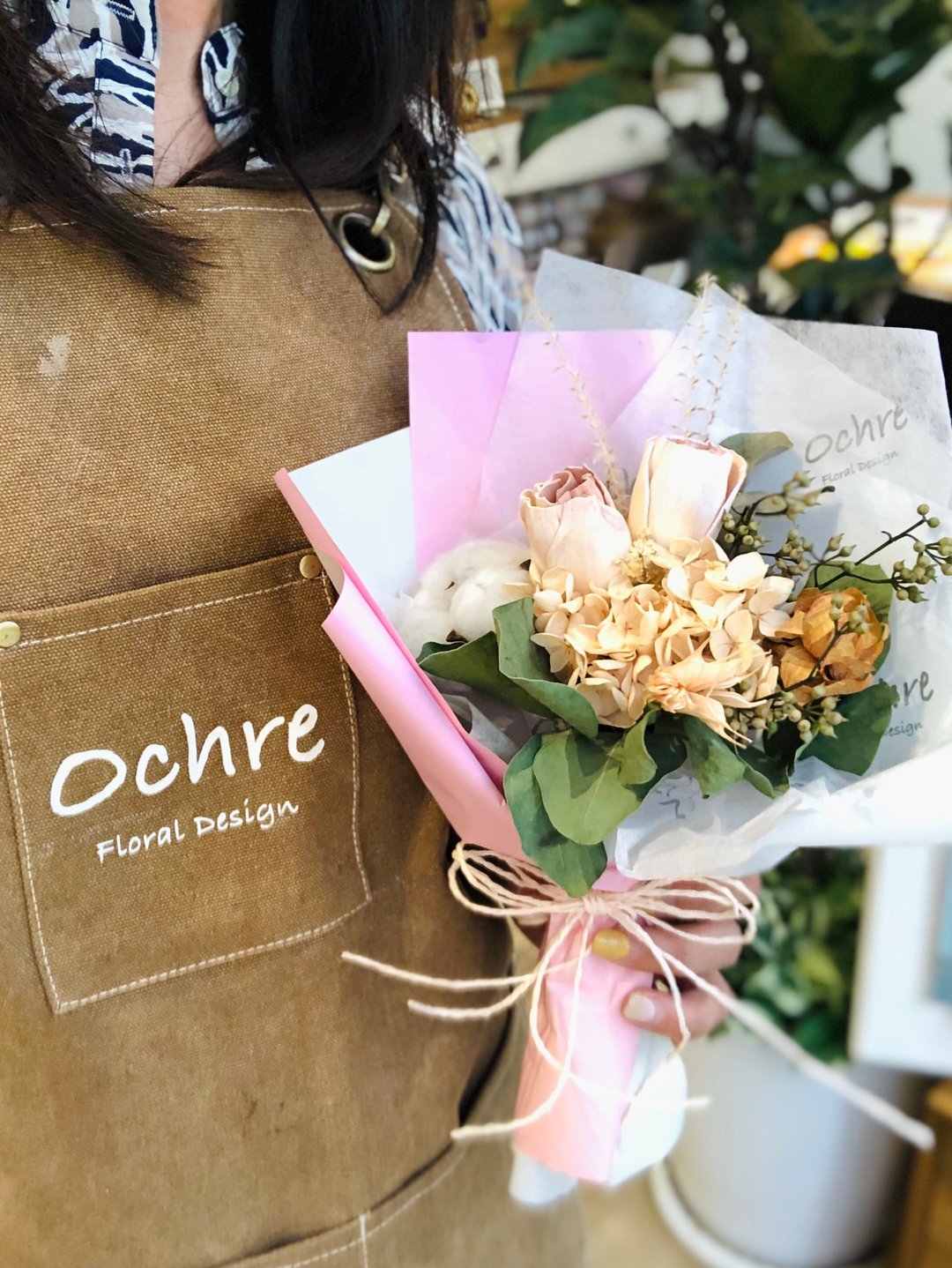 Ochre 各式花束-中型-蓝色系-干燥 韩式 毕业 情人 生日花束 - 干燥花/捧花 - 植物．花 粉红色