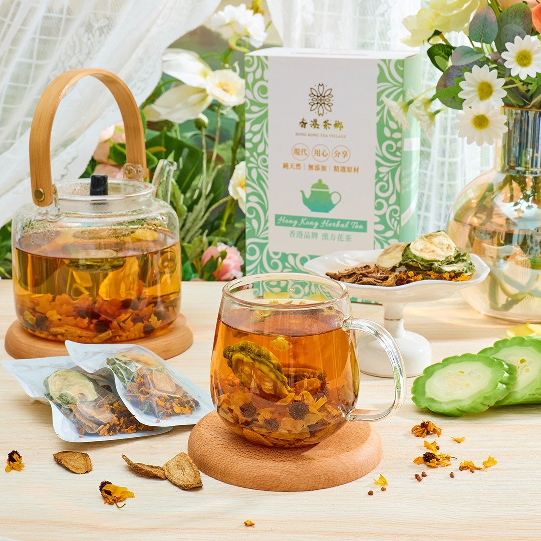 降降三高花茶 (12包/盒) 牛蒡片黑苦荞苦瓜片雪菊 降血压老人养生 - 茶 - 其他材质 