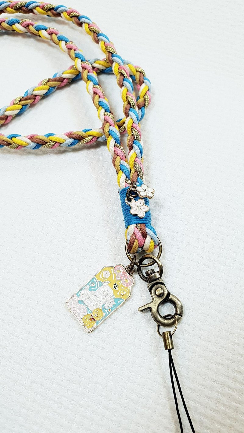 Paris*Le Bonheun。御守。手机颈绳(手机快拆款) - 挂绳/吊绳 - 棉．麻 多色