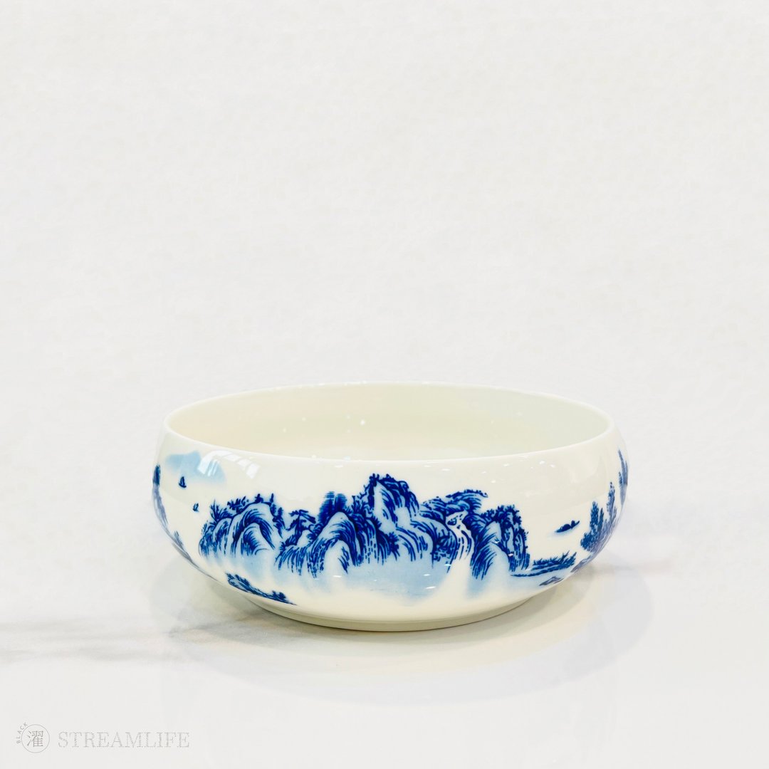 创意新潮 - 青釉风景瓷洗 - 摆饰 - 瓷 白色