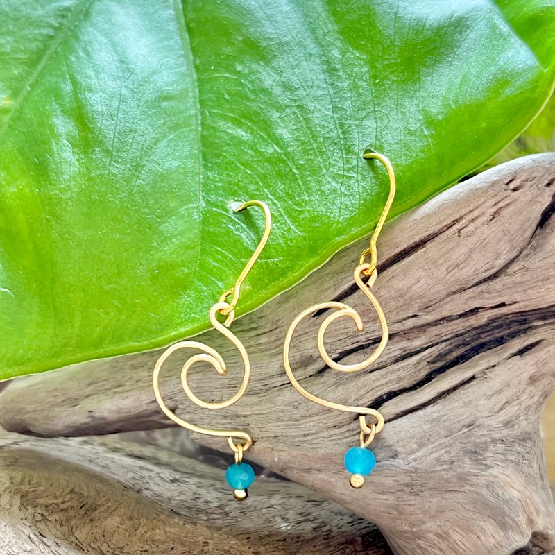 海浪系列 / 浪.慢 / 耳环 / 耳夹 - 耳环/耳夹 - 铜/黄铜 