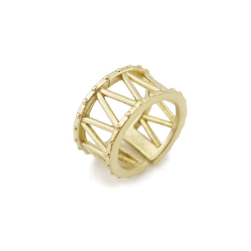 NEW NOISE 音乐饰品实验所-舞台架戒指 (黄铜本色款) - 戒指 - 其他金属 金色