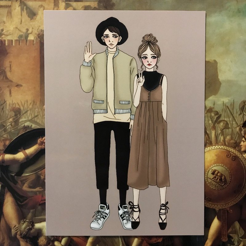*Boys and Girls*情侣穿搭 - 明信片 - 卡片/明信片 - 纸 