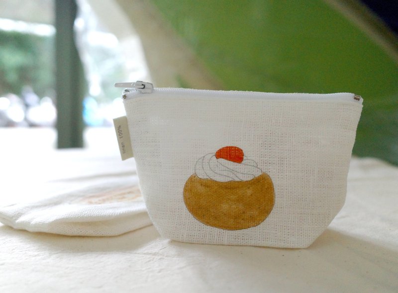 日本 Fog Linen Work - Isabelle Boinot 联名亚麻收纳包 - 甜点 - 化妆包/杂物包 - 亚麻 多色