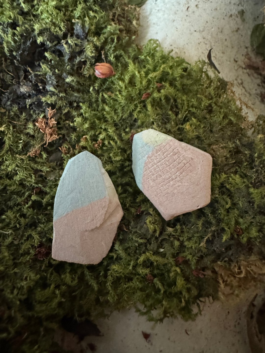 彩色的陶耳饰 - 耳环/耳夹 - 陶 多色