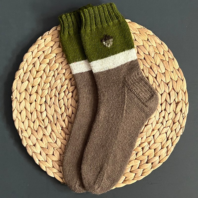 手工针织女袜/温暖针织配件 - 袜子 - 羊毛 多色