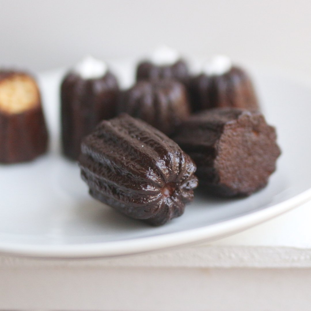 可丽露 完整未切 三分 canelé de Bordeaux 仿真甜点 天使之铃 - 其他 - 粘土 咖啡色