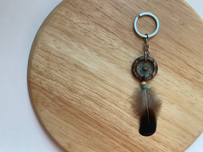 捕梦网//钥匙扣//木//蓝 - 钥匙链/钥匙包 - 其他材质 蓝色