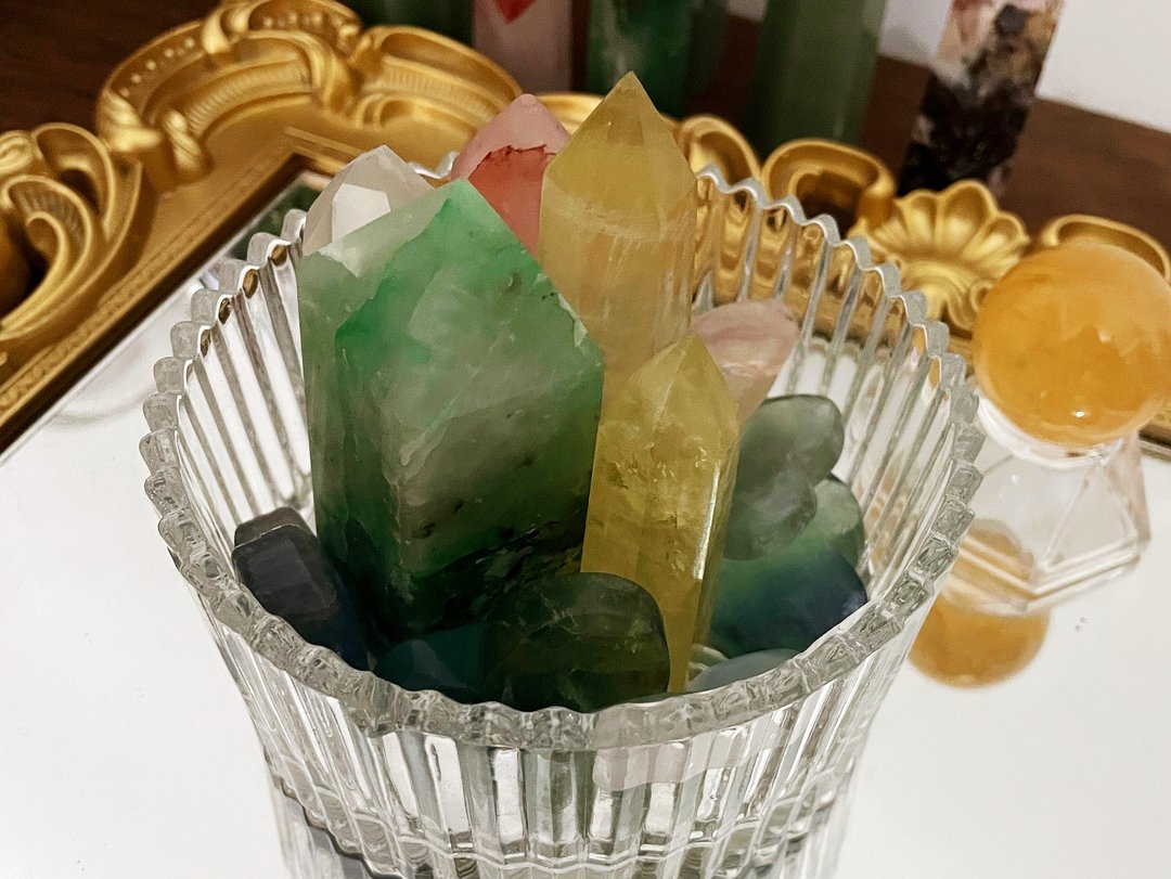 能量摆件-天然东陵玉柱消磁石 水晶柱 - 摆饰 - 玉石 绿色
