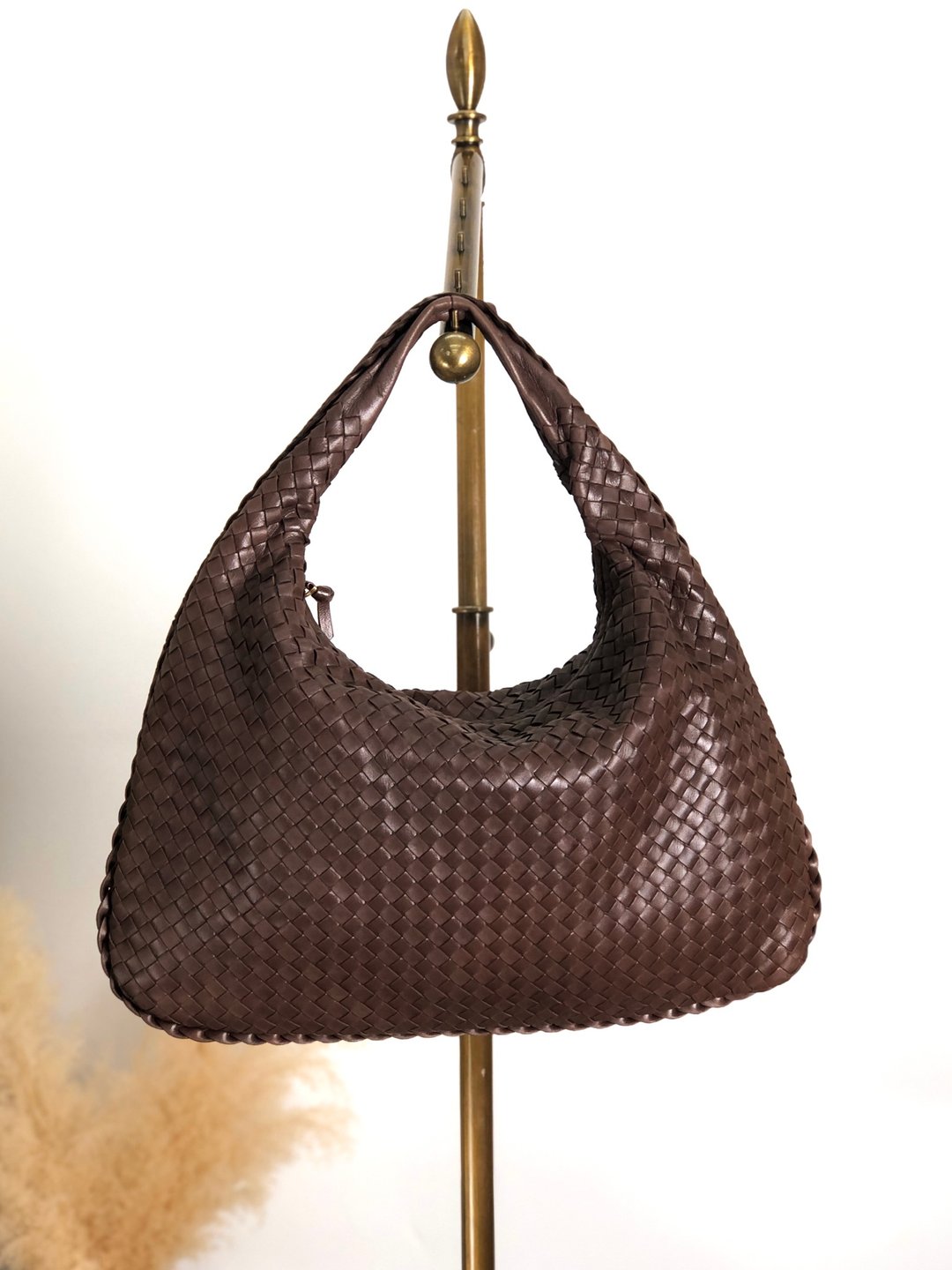 【日本直送，名牌二手包装】Bottega Veneta 单肩包棕皮革流浪包 复古 bvv4fh - 侧背包/斜挎包 - 真皮 咖啡色