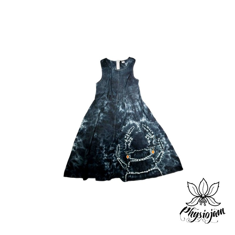 Come Black系列暗黑甲虫连身裙 - 洋装/连衣裙 - 棉．麻 黑色