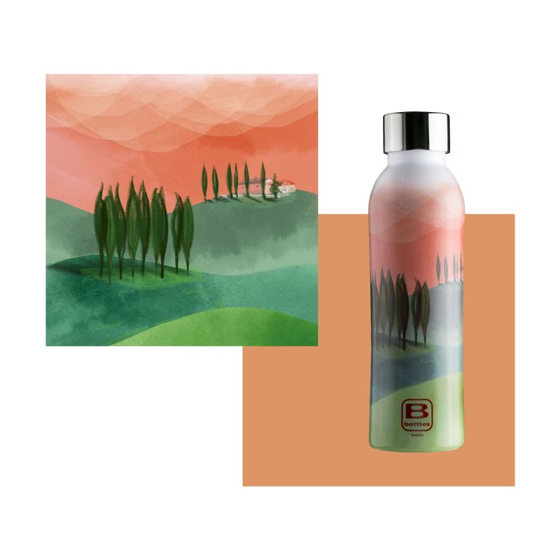 BUGATTI托斯卡尼庭院保温瓶500ml - 保温瓶/保温杯 - 其他金属 橘色
