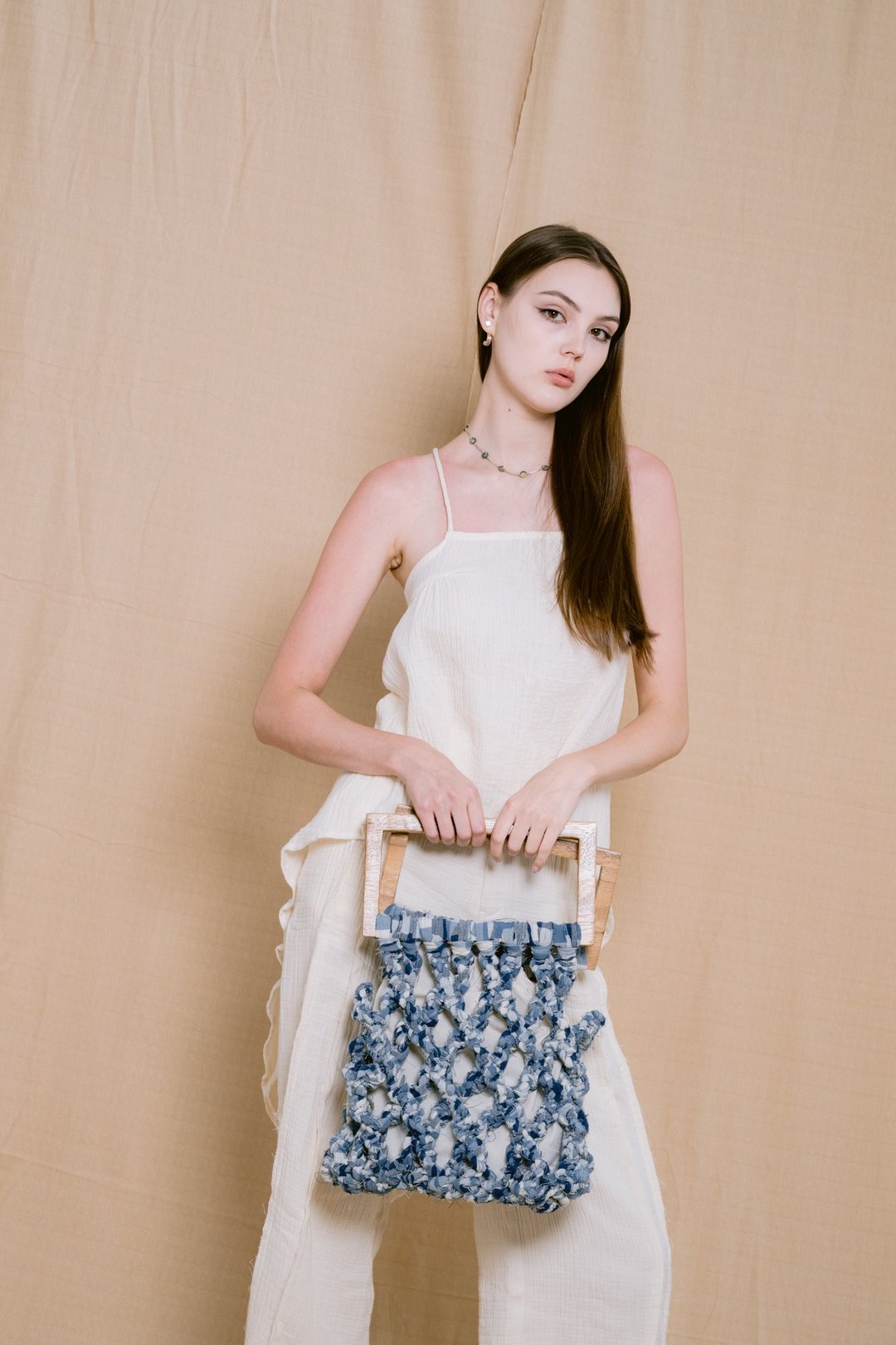 Palit 蝴蝶细肩带背心 (白色) - 女装上衣 - 棉．麻 