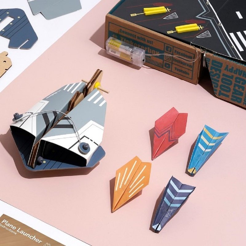 Tinkerer Box 儿童送礼 礼物 6嵗+飞机发射器 STEM创意 男孩女孩 - 其他 - 其他材质 卡其色