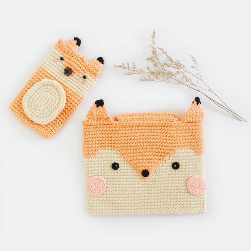 Crochet iPhone 6+ and iPad mini Case - the fox family - 平板/电脑保护壳 - 其他材质 橘色