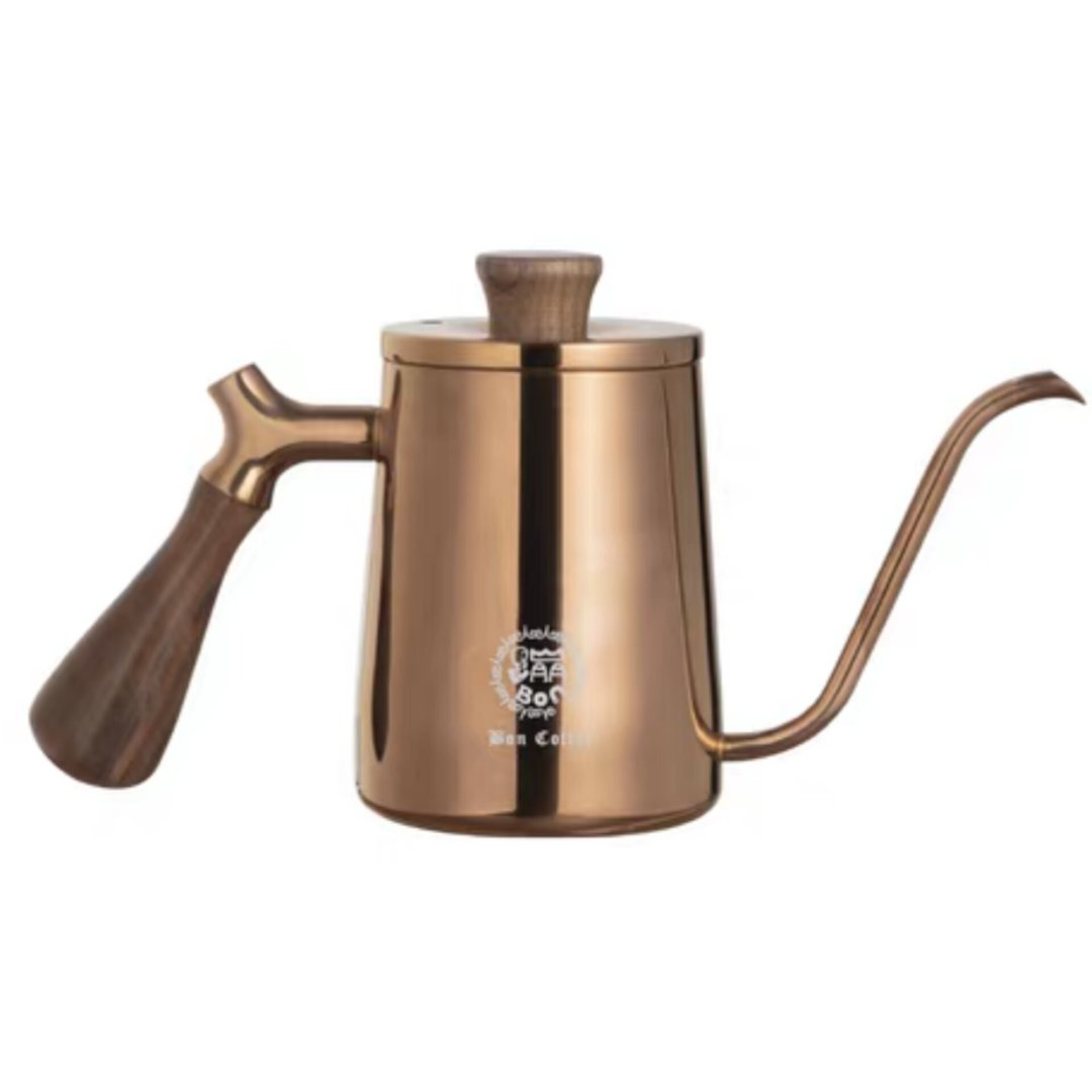 蹦咖啡-胡桃木柄手冲壶600ml - 咖啡壶/周边 - 不锈钢 