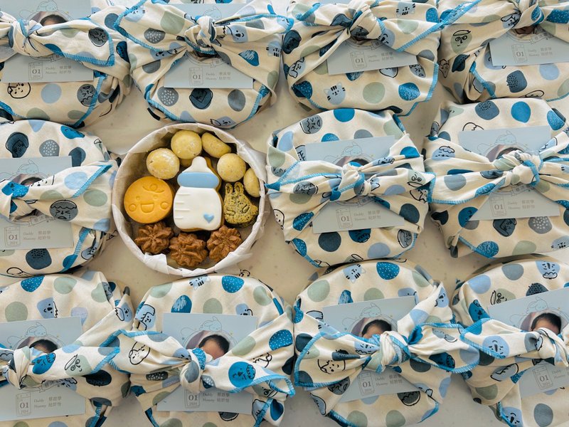 【弥月饼干礼盒】定制化风吕敷基本款 | An Studio - 手工饼干 - 新鲜食材 蓝色