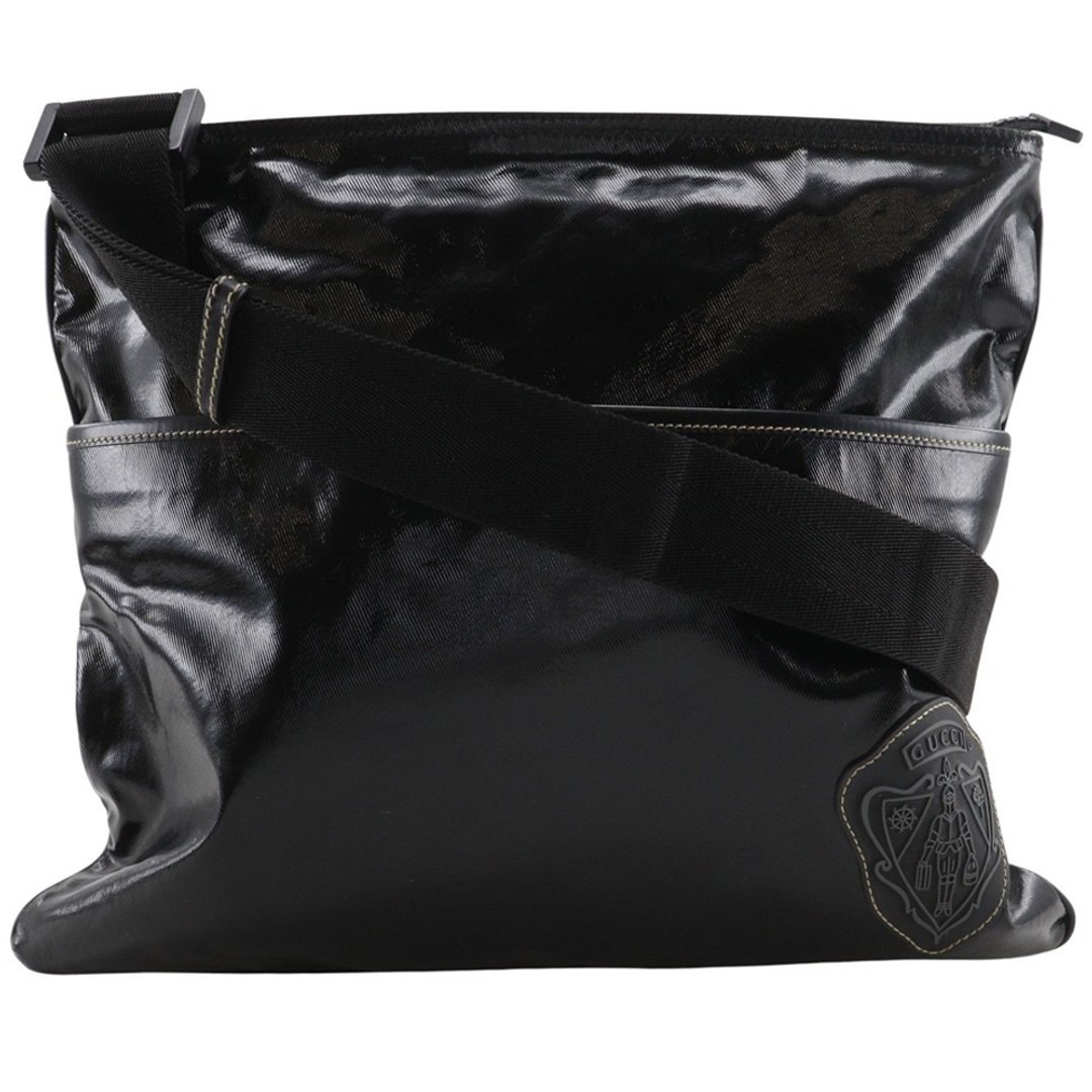 【日本直送】Gucci GUCCI Crest Emblem 侧背包 181093 PVC 黑色 男款【二手】 - 侧背包/斜挎包 - 塑料 黑色