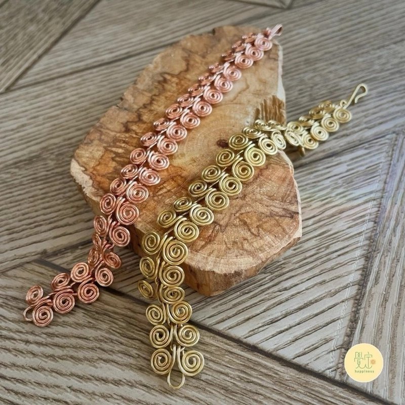 纯铜链 螺旋手链 - 手链/手环 - 铜/黄铜 金色