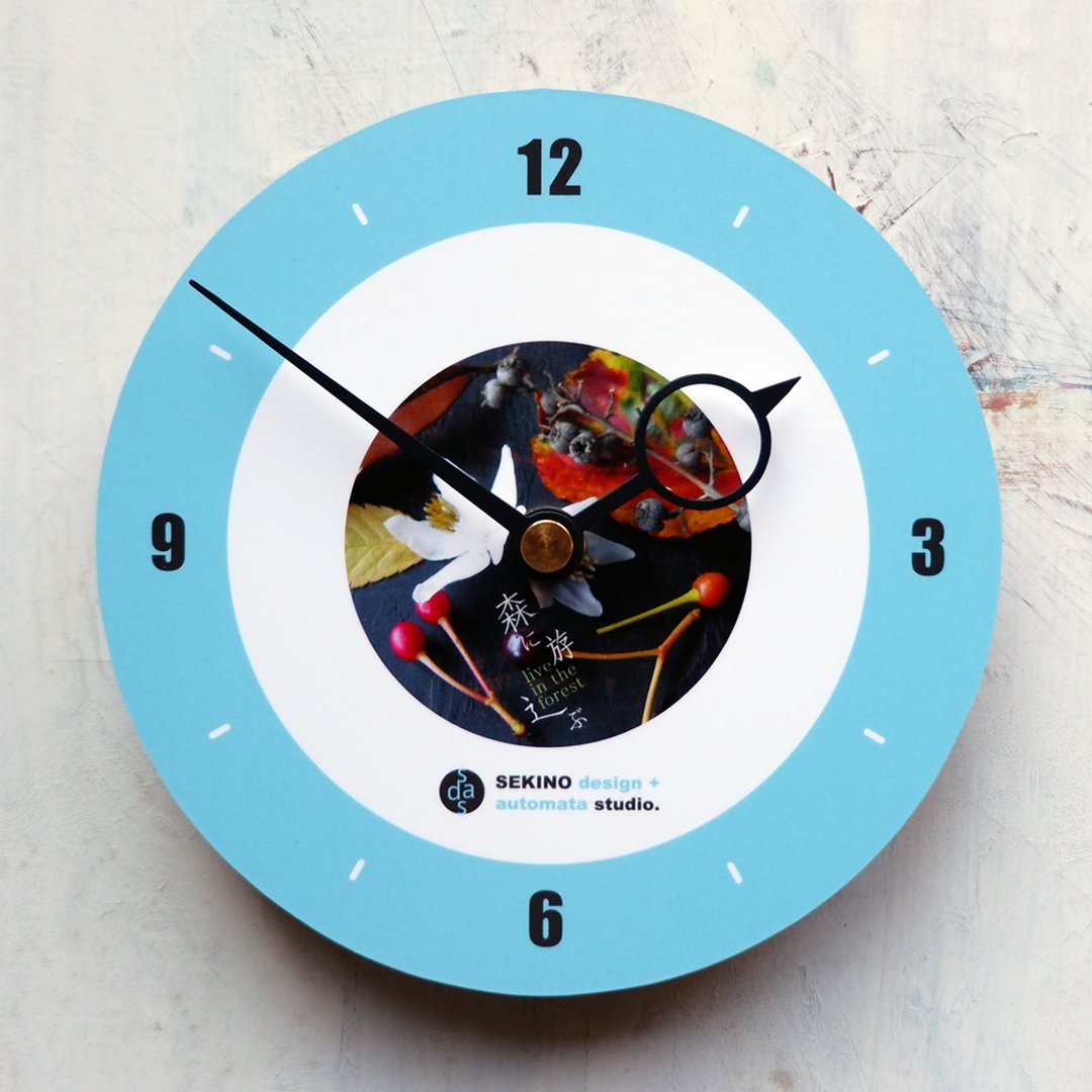 mini circular clock - playing in the forest A - 时钟/闹钟 - 木头 