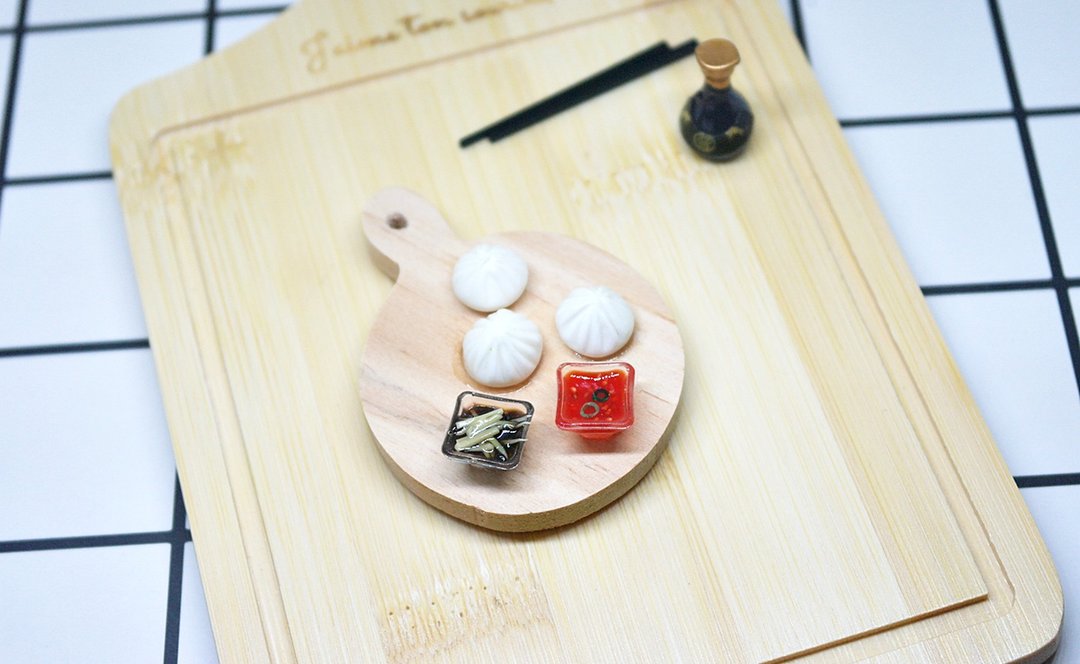 >>黏土系列 -包子- =>磁铁系列 #冰箱磁铁 #Fake Food - 冰箱贴/磁贴 - 粘土 