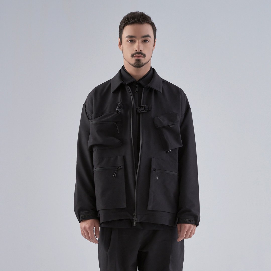 DYCTEAM - RE:FORM - Patch pocket jacket  (black) - 男装外套 - 其他材质 黑色