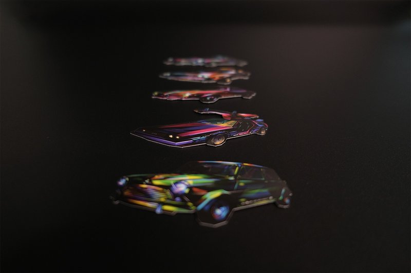 Classic Car Sticker / 经典车贴纸 / 限量 - 贴纸 - 纸 黑色