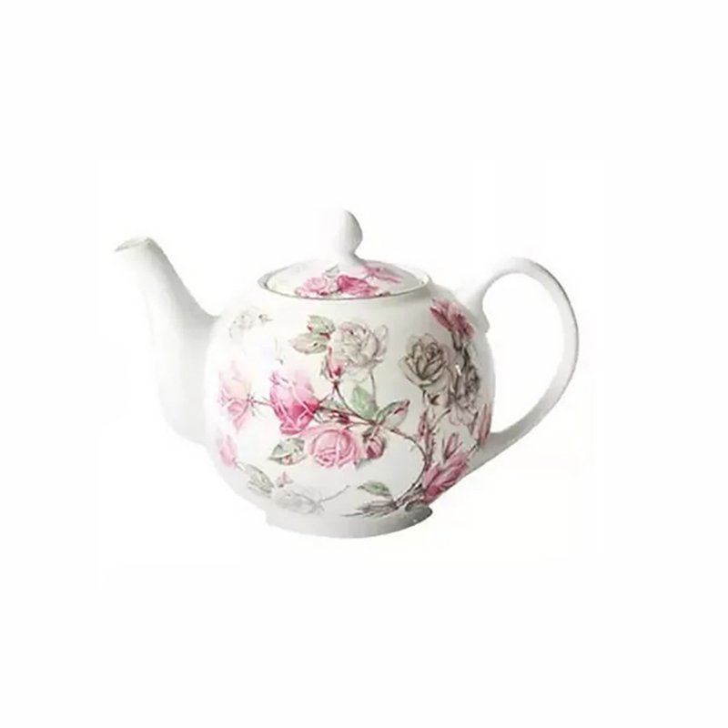 英国Aynsley 红玫瑰系列 骨瓷茶壶1100ml 礼盒包装 - 茶具/茶杯 - 瓷 粉红色