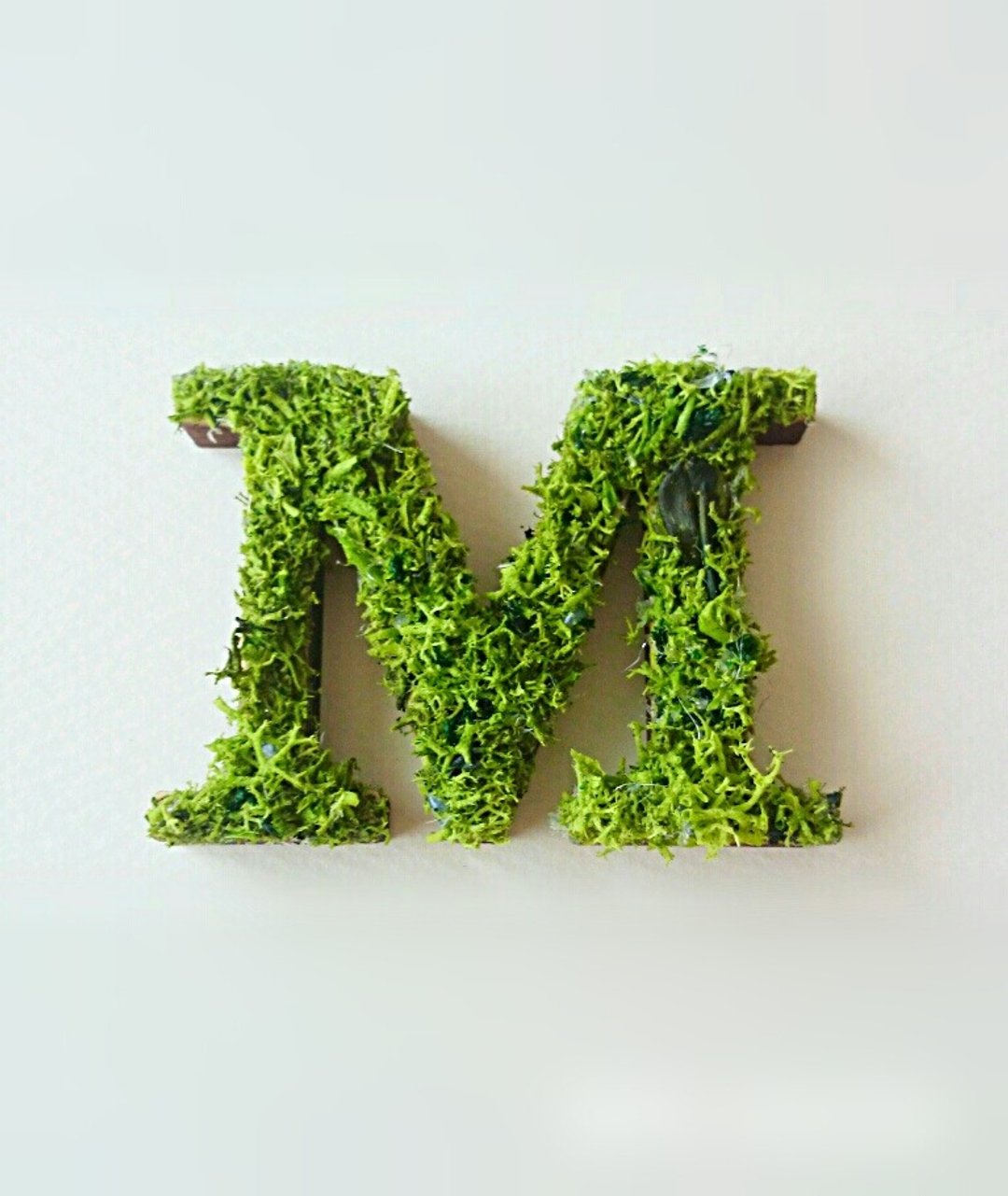 Wooden Alphabet Object (Moss) 5cm/Mx 1 piece - 摆饰 - 木头 绿色