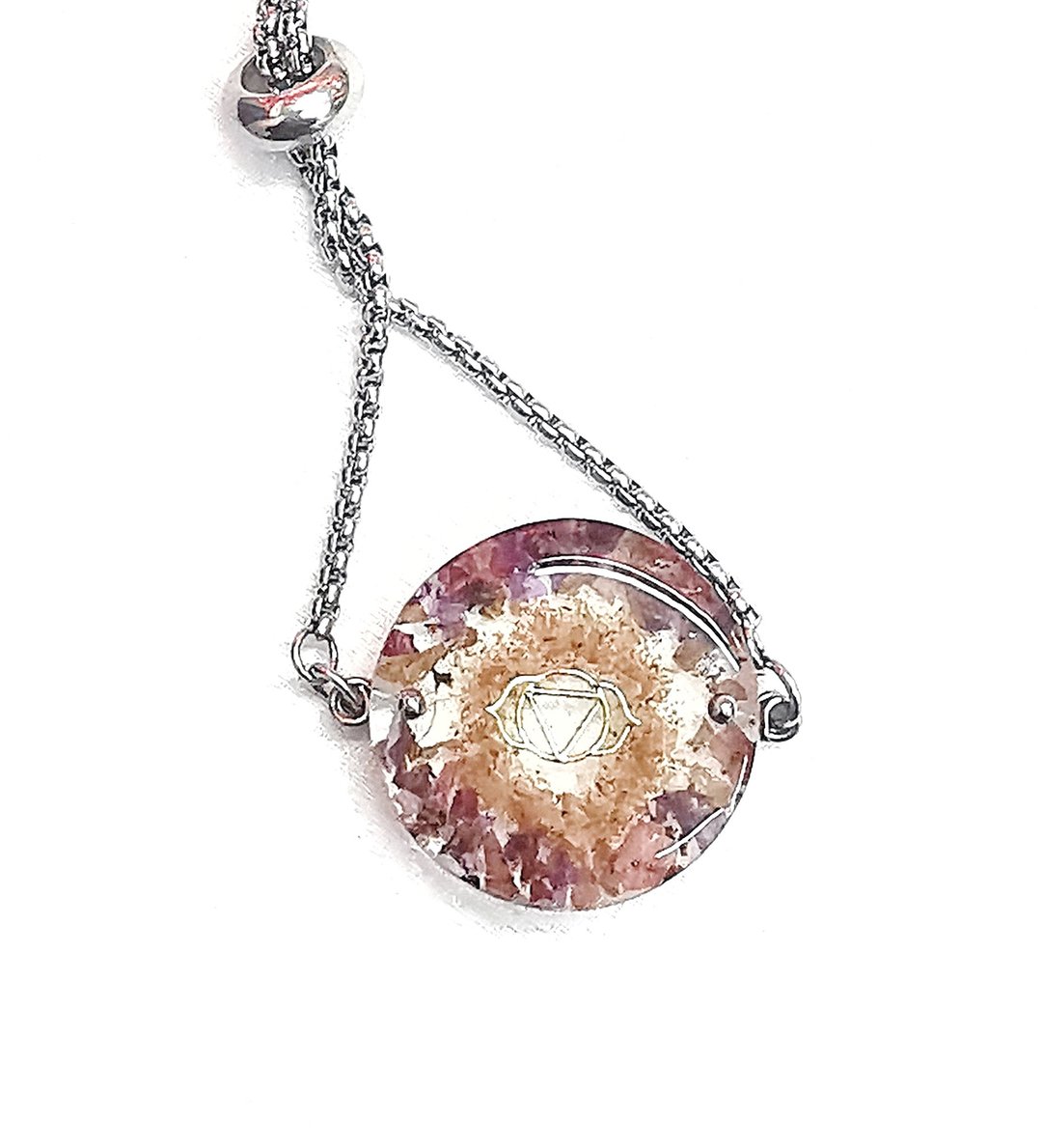 眉心轮花精手链 Third Eye Chakra Hz Floral Bracelet - 手链/手环 - 植物．花 透明