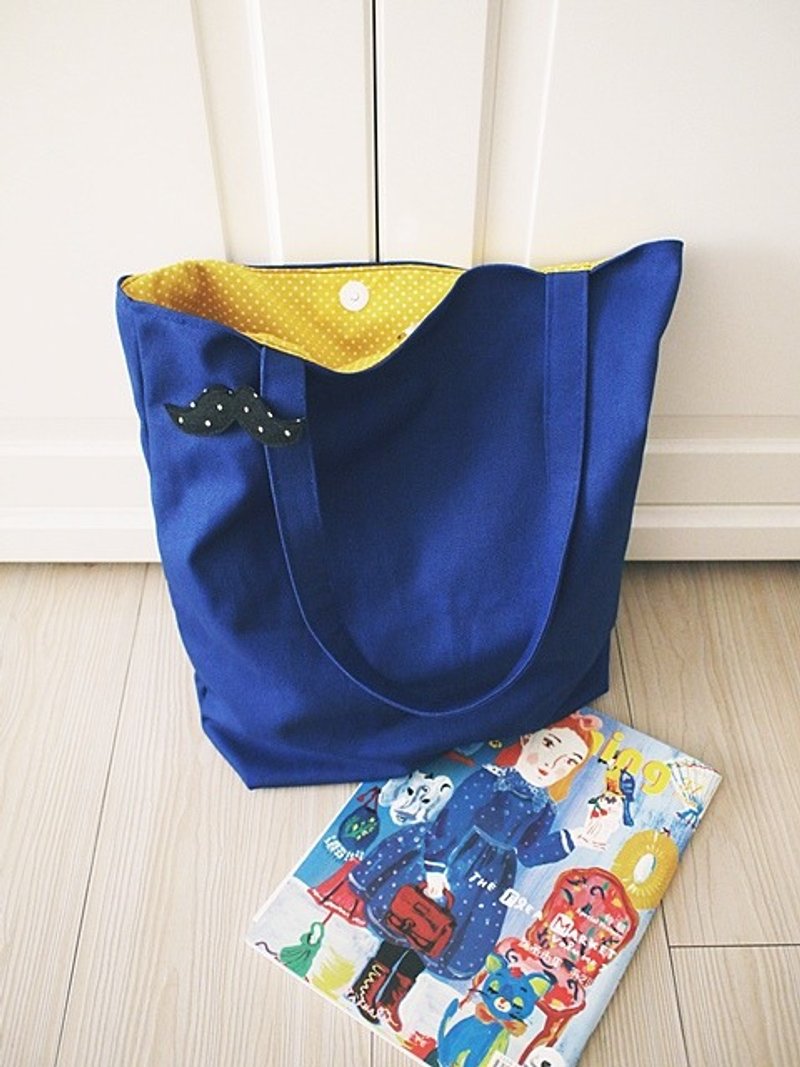 bbbbig77订制。没什么侧背大包-宝蓝(夏日版)+2口袋 - 侧背包/斜挎包 - 纸 蓝色