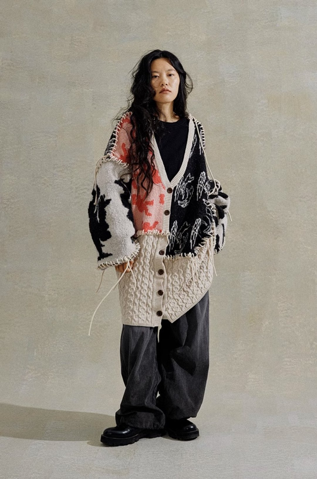 Portrait spliced sweater人像色块拼接毛衣 - 女装针织衫/毛衣 - 其他材质 多色