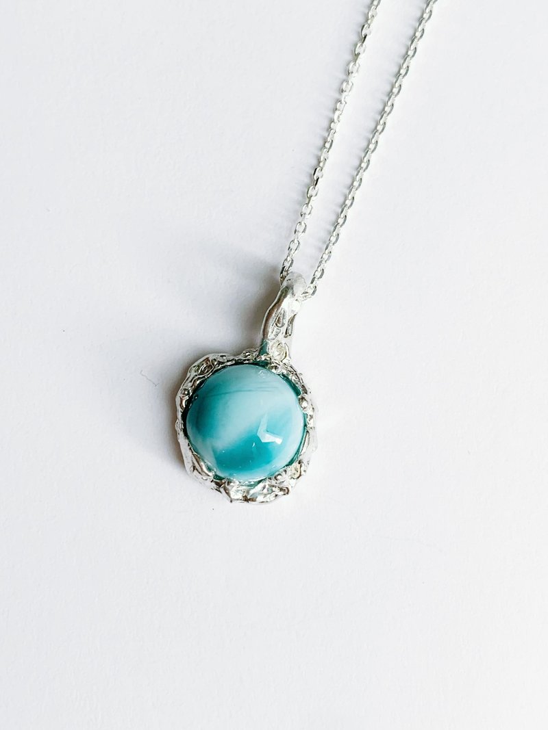 圆形拉利玛月蚀项链 - 项链 - 半宝石 蓝色