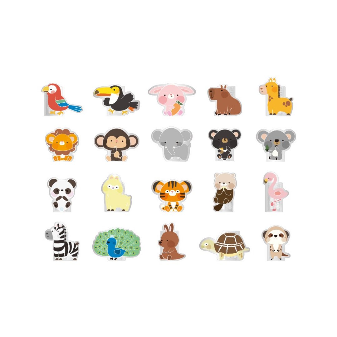 【疗育小物】动物好朋友压克力随手夹 动物园纪念品 景点礼品 - 书签 - 压克力 多色