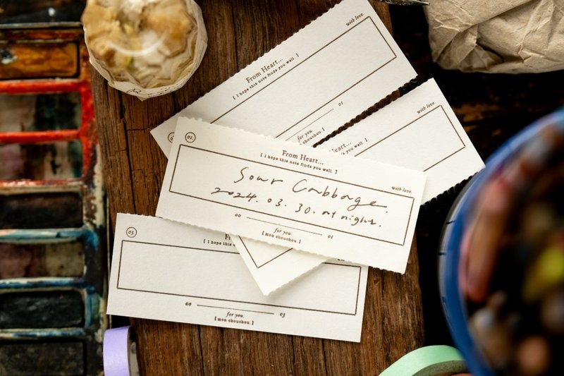 From Heart  活版便笺本 - 便条纸/标签贴 - 纸 白色