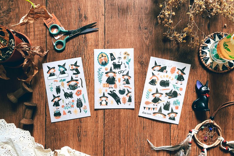 迪梦奇 Dimanche感压贴 小魔女 - 贴纸 - 纸 多色