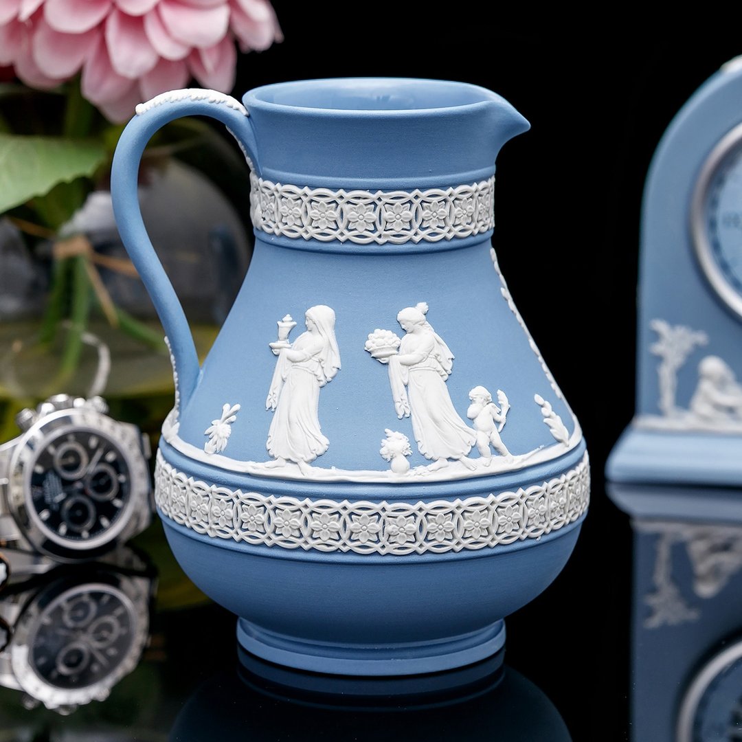 英国Wedgwood 丰收女神 手工浮雕1952年陶瓷水壼咖啡奶壼果汁壼 - 咖啡壶/周边 - 瓷 