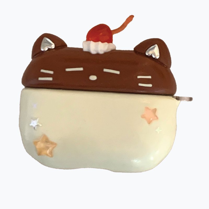 布丁猫 AirPods 保护壳 - 耳机收纳 - 粘土 黄色
