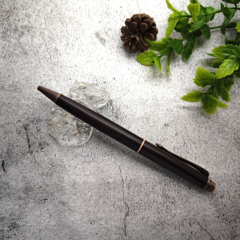 黑檀木 原木 手工笔 油性原子笔 旋转式 - 圆珠笔/中性笔 - 木头 