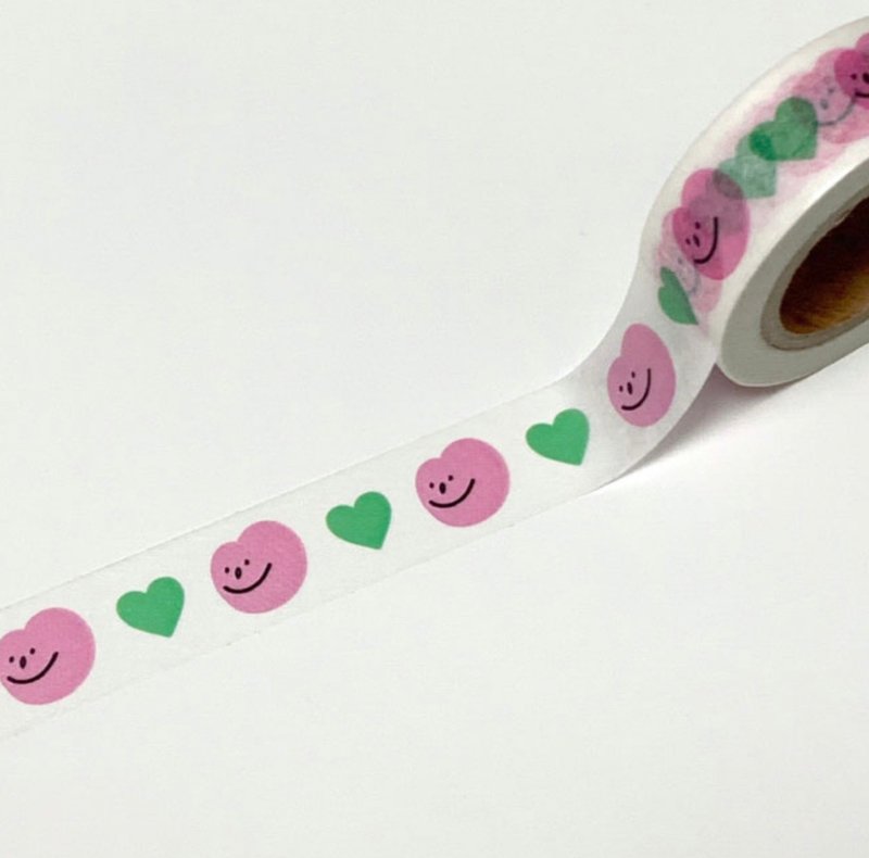 SASIM 贴纸胶带 爱心 - 纸胶带 - 纸 