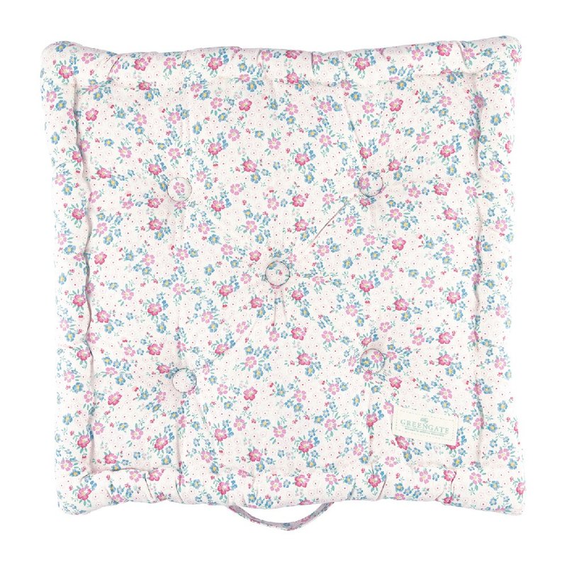 【新品】丹麦GreenGate Allyna white 方形椅垫 50x50cm - 餐垫/桌巾 - 其他材质 