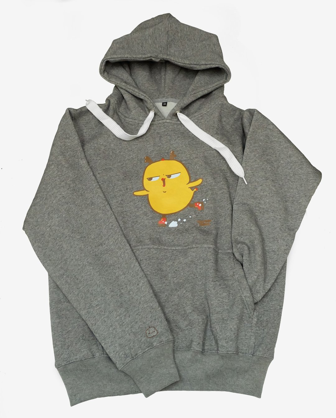 Warbie Ice Skating Hoodie / winter sweater X'mas (Grey) - 中性连帽卫衣/T 恤 - 棉 灰色