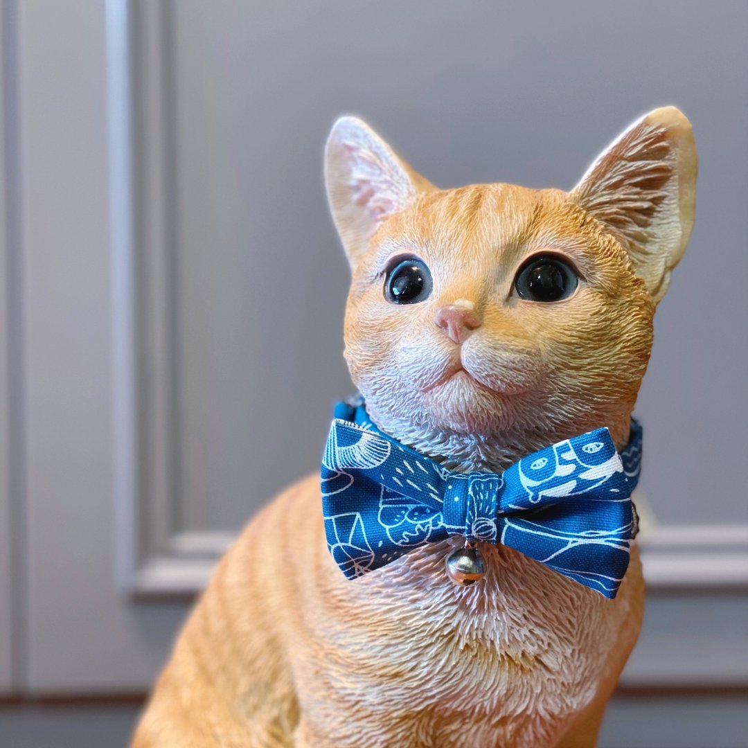 动物园的涂鸦派对蝴蝶结 猫狗项圈 - 项圈/牵绳 - 棉．麻 