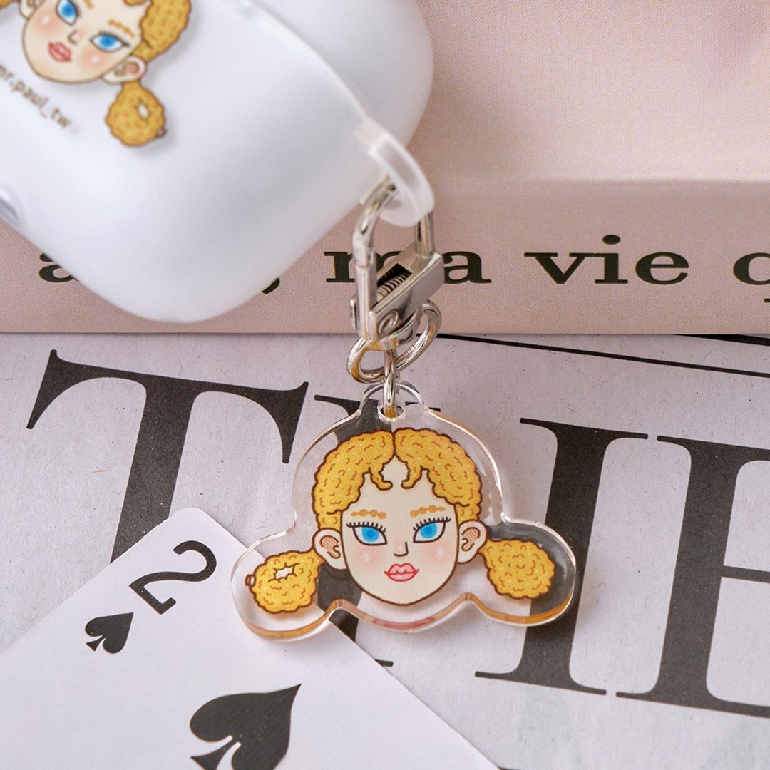 保罗先生炸鸡少女压克力吊饰/钥匙圈 - 钥匙链/钥匙包 - 压克力 多色