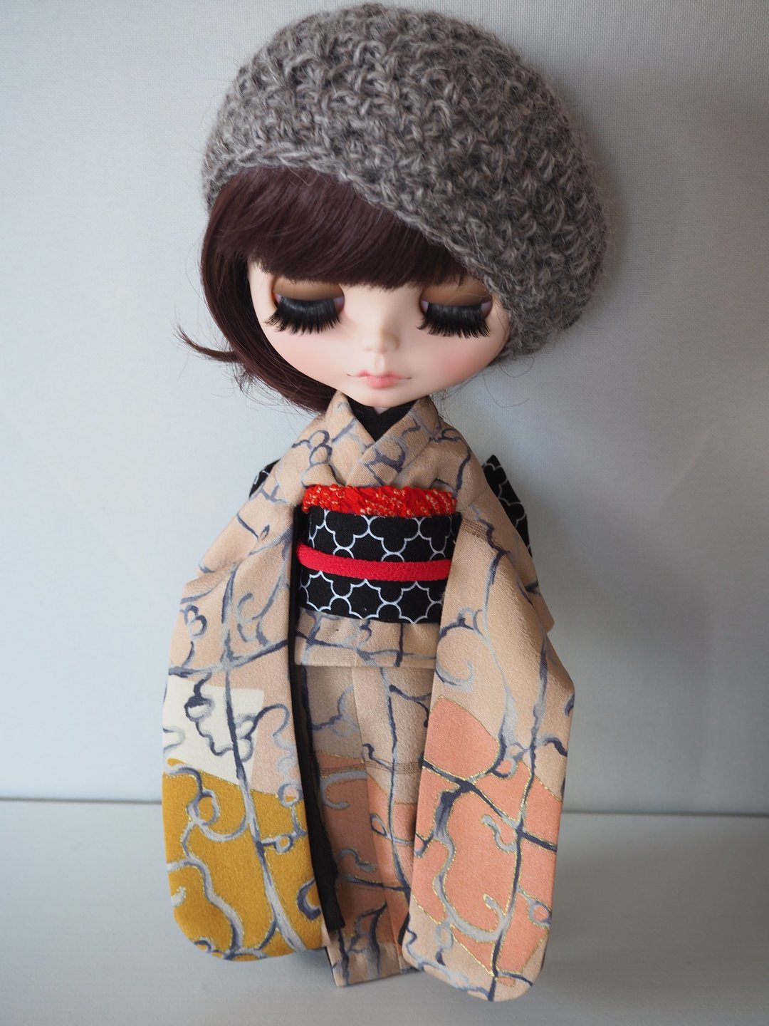 DOLL Kimono Antique Modern Kimono Blythe Size - 其他 - 丝．绢 多色