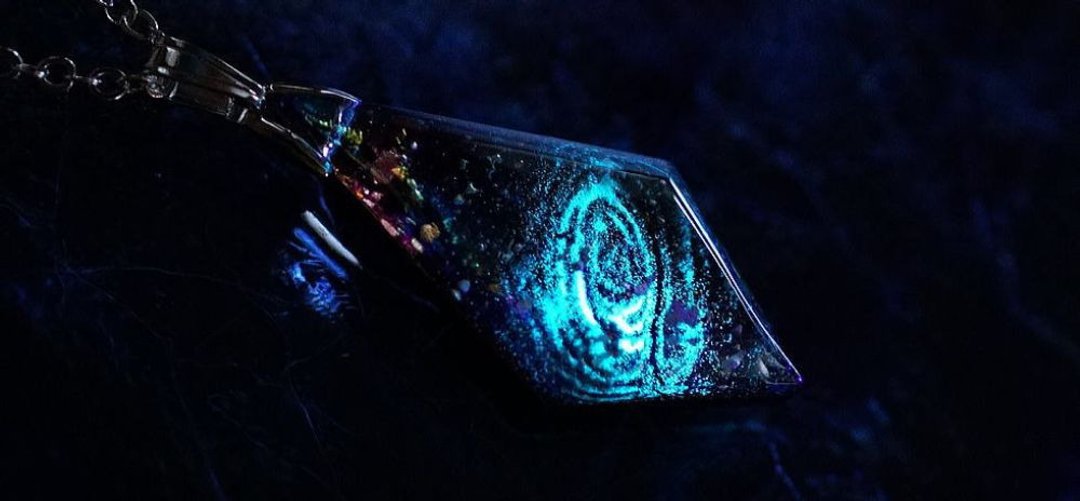 [Made to order] Eternal galaxy - 项链 - 玻璃 蓝色
