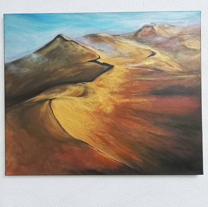 沙丘之光/光落沙原/原创画作/沙漠风景艺术 - 海报/装饰画/版画 - 棉．麻 多色