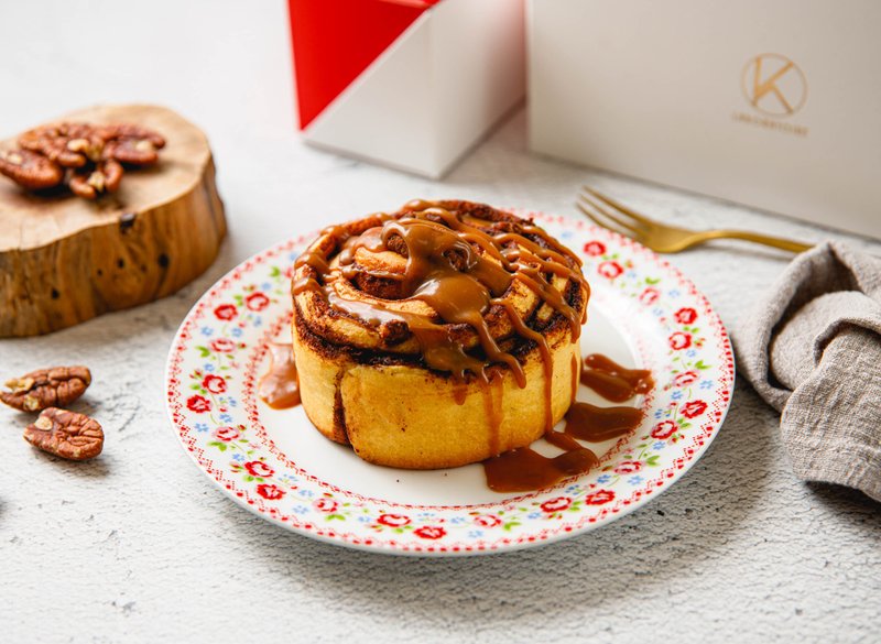 黑糖胡桃肉桂卷+布纳哈本威士忌焦糖酱(限周一到货) - 面包/吐司 - 新鲜食材 橘色